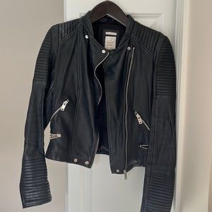 Zara Faux leather biker jacket